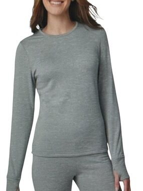 Free Country Women’s XL Gray Long Sleeve Performance Top Lightweight Stretch
